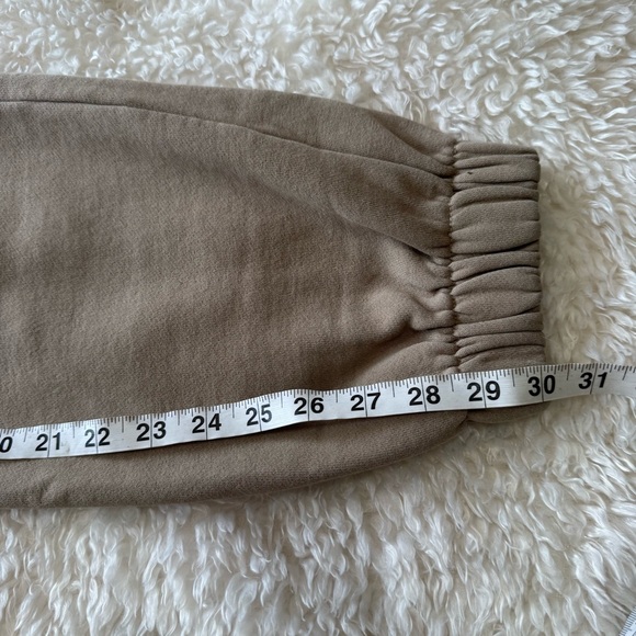 John Galt Brandy Melville Taupe Rosa Sweatpants Stretchy Elastic Waist Pockets - Picture 9 of 12